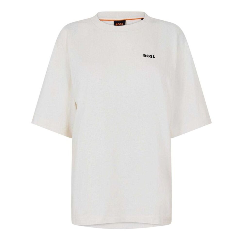 Boss Mens Embroidered Logo Regular T-Shirt / White